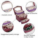 Automatic Leather Jewelry Box Three-layer Storage Box For Women Earring Rin H2A3