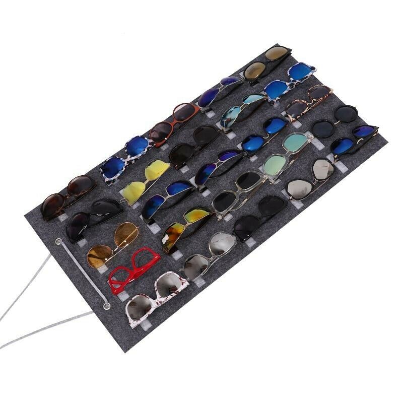 4X(Glasses Organizer Sunglasses Organizer Storage Hanging Bag Sunglasses EyK9R1)