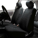 2pcs Car Seat Covers Tire Track Style Auto Styling Seat Protector (Black) A
