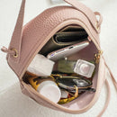 New Fashion Pu Leather Handbag Shoulder Messenger Bag Small Round Bag Ladie