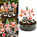 Merry Christmas Nine sets of Santa Claus Cake topper Party Supplies Decorati 3C