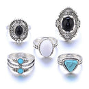 5XVintage Turquoise OpalUQing Set Fashion Finger KnuckleUQing Set Jewelry Set BX