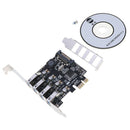 PCI-E to USB 3.0 4-Port PCI Express Card , Mini PCI-E USB 3.0 Hub Controller