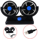 12V Universal USB Dual Head Car Cooling Fan Truck Auto Cooling Coo OZ