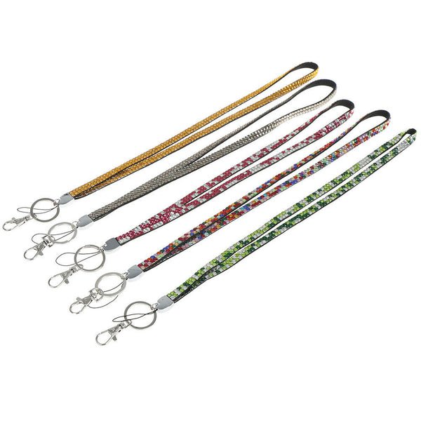 Rhinestone neck strap lanyards cellphone key holder ring mobile phone strM&