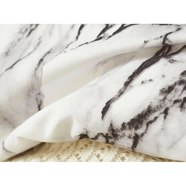 3pcs Marble Style Bedding Set Comforter Cover Pillowcase 100% Polyster Queen