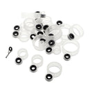 22 Pieces Silicone Fishing Rods Guides Rod Repair Kit DIY Rod Tip Eye Rings