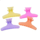 12pcs Plastic Colorful Transparent Hairdressing Tool Butterfly Hair Claw Sa