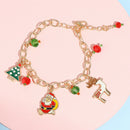Christmas Charm Bracelet Santa Claus Xmas Tree Pendant Xmas OrnamentsBDSE