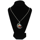 Necklace Chain Necklace Rhinestone Moon Galactic Cabochon Jewelry Woman Nec C5I8