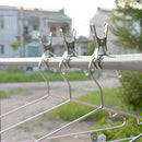 6pcs 9cm Small Stainless Steel Beach Towel Hanger Clamps Clothes Pegs Clips Tool