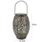 Solar LED Hanging Light Retro Hollow Metal Cloud Lantern Outdoor Decor Lamp