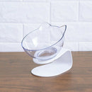 Cute Cat Bowl Cat Ears Transparent Anti Skid With Raised Stand Pet Food And