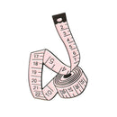 Creative Measuring Tape Brooch Badge Backpack Jacket Jewelry Gift (Pink) A
