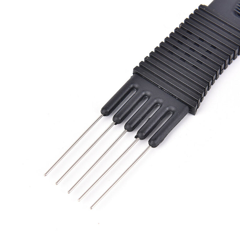 Double ends 2 Use Plastic Metal Hair Brushes Comb Barber Salon Tools Ed JC,aT Kw