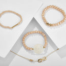 4X Bohemian Multi-layer 8 Infinity Beads Bracelet Set Women Bangle Jewelry OZ