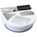 Rotating Cake Turntable with 2 Icing Spatula and 3 Icing Smoother, Revolvin