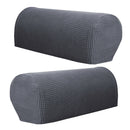4Pcs Two Grey Anti-slip Couch Sofa Armrest Covers Slipcovers Protector