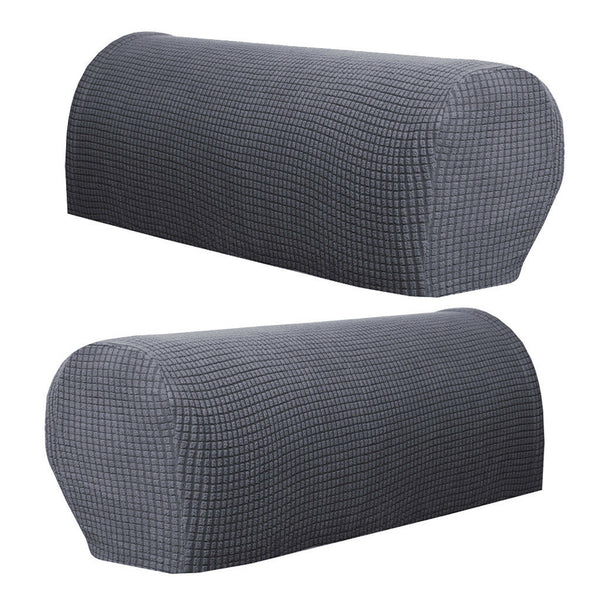 4Pcs Two Grey Anti-slip Couch Sofa Armrest Covers Slipcovers Protector