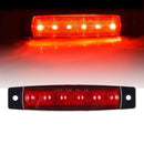 10 x 12V 6 LED Side Front Marker Indicators Lights Lamp Truck Trailer Red Color