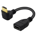 15cm High Speed HDMI 90 Degree Angled Male to HDMI Female Short Cable Ultra HD
