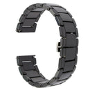 Luxury Ceramic Watch Wristband Strap Belt For 22mm Smart Bracelet Black