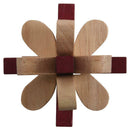 Wooden Double Color Plum Lock Lilac Locks Logic Puzzle Burr Puzzles Brain T Z2P5