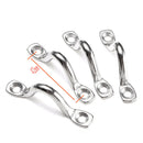 4* Universal Stainless Steel Top Pad Wire Eye Straps Loop Boat Plate Staple Ring