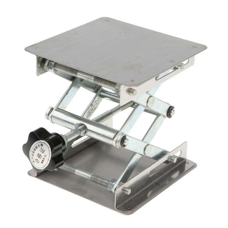 5.3inch x 3.9inch Lab Jack Scissor Stand Platform, Stainless Steel, Physics