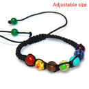 7 Chakra Healing Balance Beaded Bracelet Lava Yoga Reiki Prayer Stones Uni â„–[