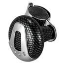 Carbon Fiber Pattern Car Help Round Hand Crank Steering Wheel Knob A5E5