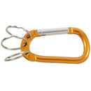 Aluminum Carabiner D-ring Hook 3 Split Clip Keychain Orange W9I4