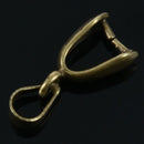 25 Bronze Tone Pinch Clip Bail Beads 17x7mm(5/8x1/4 inch) S7Y9