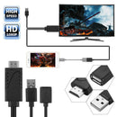 2 in 1 USB Female to HDMI Male HDTV Adapter Cable For S 8.0 & Android Pho FT