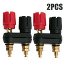 2PCS Dual Female Banana Plug Terminal Binding Post Socket for Speaker Amplifier