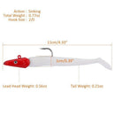 Lead Head Jigs Soft Fishing Lures with Hook Sinking Swim baits for Saltwate