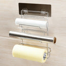 Refrigerator Cling Film Storage Rack Shelf Wall Hanging Paper Towel Holder