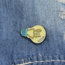 Cartoon Light Bulb Brooch Pin Enamel Brooch Corsage Jacket Badge Jewelry GiftME