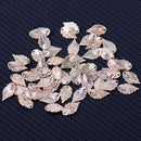50X Double Sided Textured Finish Brass Leaf Pendant Charms Jewelry Findings DIY