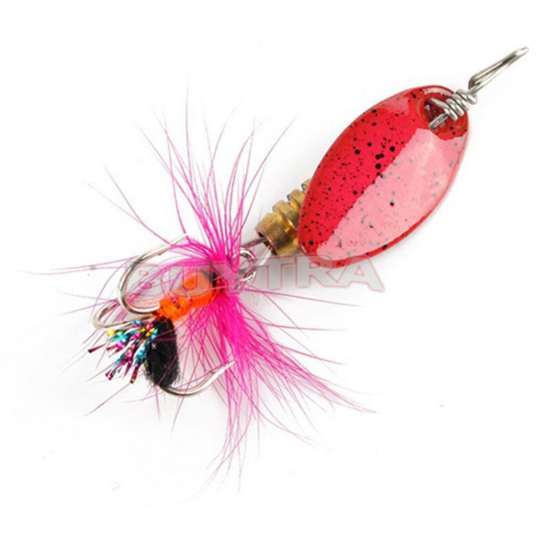 Lot 4pcs Fishing Spinner Spoon Baits Lures Fishing Swim Bait Lure CrankbaitB sp