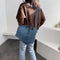 Denim Slouch Bag Casual Jean Fabric Handbag Leisure Korean Style Fashion Ja X1Y5