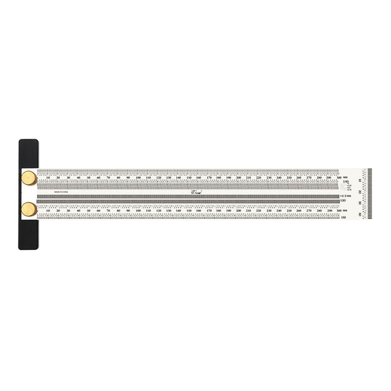 Stainless Woodworking Scribe Marking Gauge Ruler Carpenter DIY Tools 300mm/ 12''