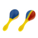 Pack of 2 Colorful Plastic Hand Percussion Maracas Band Party Accompaniment