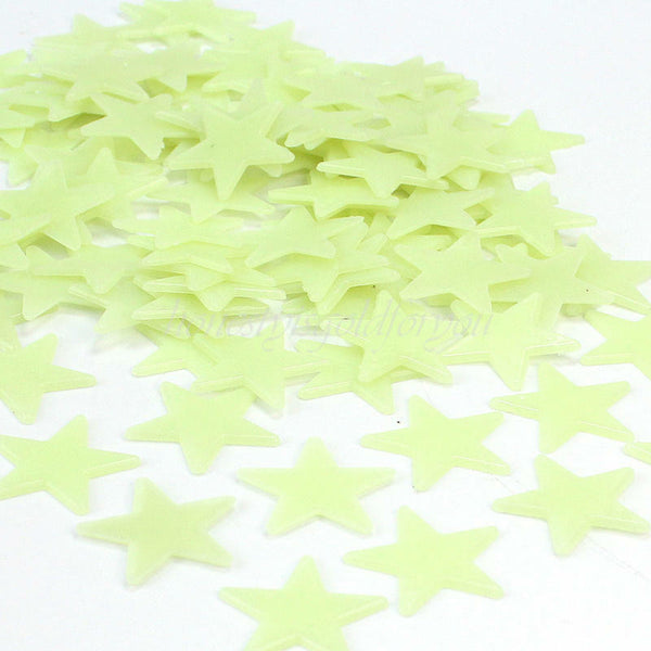 Wholesale 100pcs Glow in the Dark Stars  Baby Kids Room Bedroom 28x28mm