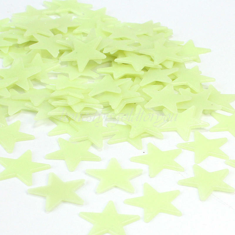 Wholesale 100pcs Glow in the Dark Stars  Baby Kids Room Bedroom 28x28mm