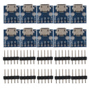 Pack of 10 Female MICRO USB to 2.54mm DIP Pin Pitch Converter 14.5x13x4mm
