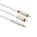 Metal Case 3.5mm Male to 2RCA Audio Stereo Y Splitter Cable for Tablet PC
