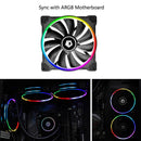 ZF-14025-ARGB PWM PC Case Fan Dual Ring Addressable RGB LED Cooling Fan