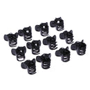 100pcs/Bag Black Hair Clips Clipper Clamp For Women Ladies Plastic 6 Claws
