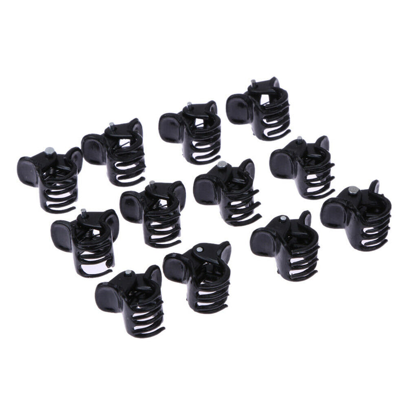 100pcs/Bag Black Hair Clips Clipper Clamp For Women Ladies Plastic 6 Claws